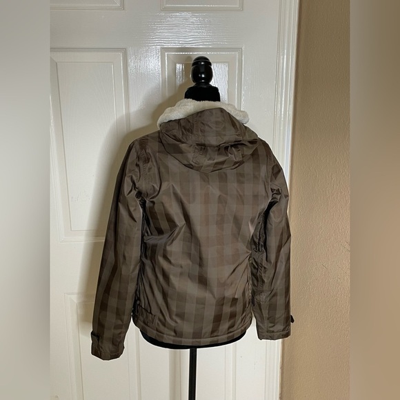 - Burton Duchess Women’s Plaid Brown Jacket Faux Fur XS​​​​​​​​​​​ - Picture 6 of 14